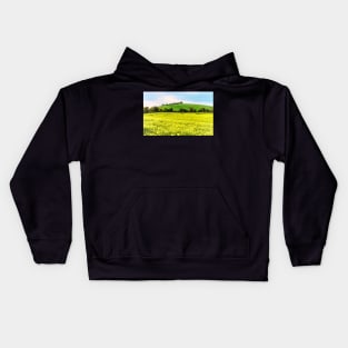 Gold and Green Landscape Kids Hoodie